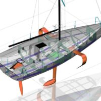 Top illustration of Beneteau Figaro 3 sailboat