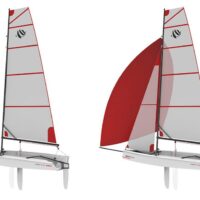 3d illustrations of Beneteau First 14 SE sailboat