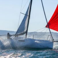 Beneteau First 27 SE sailing in rough waters