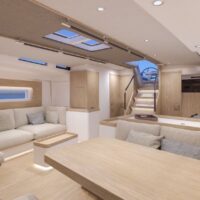 Beneteau First Yacht 53 saloon and interior stairs