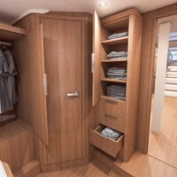 Beneteau First Yacht 53 stateroom open closet