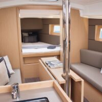 Beneteau Oceanis 35.1 saloon with table and couches