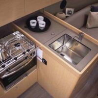 Beneteau Oceanis 35.1 galley stove and sink