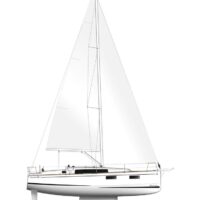 Beneteau Oceanis 35.1 illustration of full boat and mast