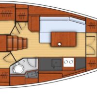 Beneteau Oceanis 35.1 illustration of interior option
