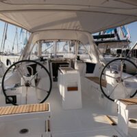 Beneteau Oceanis 38.1 helm with deck cover
