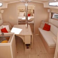 Beneteau Oceanis 38.1 dining table and saloon