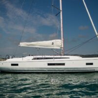 Beneteau Oceanis 40.1 side view with sail down
