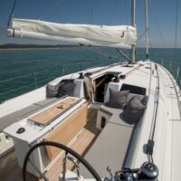 Beneteau Oceanis 40.1 deck with sail down