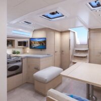 Beneteau Oceanis 40.1 galley and dining table