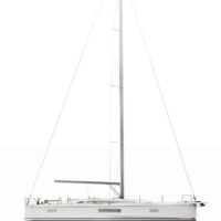 Beneteau Oceanis 51.1 sideview illustration full boat and mast