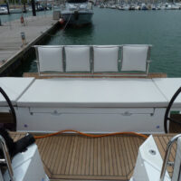 Beneteau Oceanis Yacht 62 stern seating area