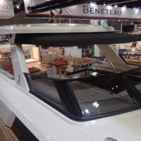 Beneteau Oceanis Yacht 62 deck at a boat show