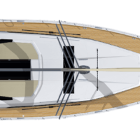 Beneteau Oceanis Yacht 62 top deck technical drawing