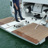 Beneteau Oceanis Yacht 62 stern with engine compartment