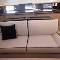 Beneteau Oceanis Yacht 62 saloon couch