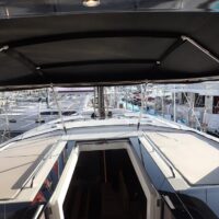 Beneteau Oceanis Yacht 62 bow view under canopy