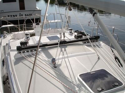 Catalina Yachts 355 helm and deck top