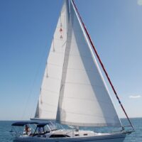 Catalina Yachts 385 with white sails