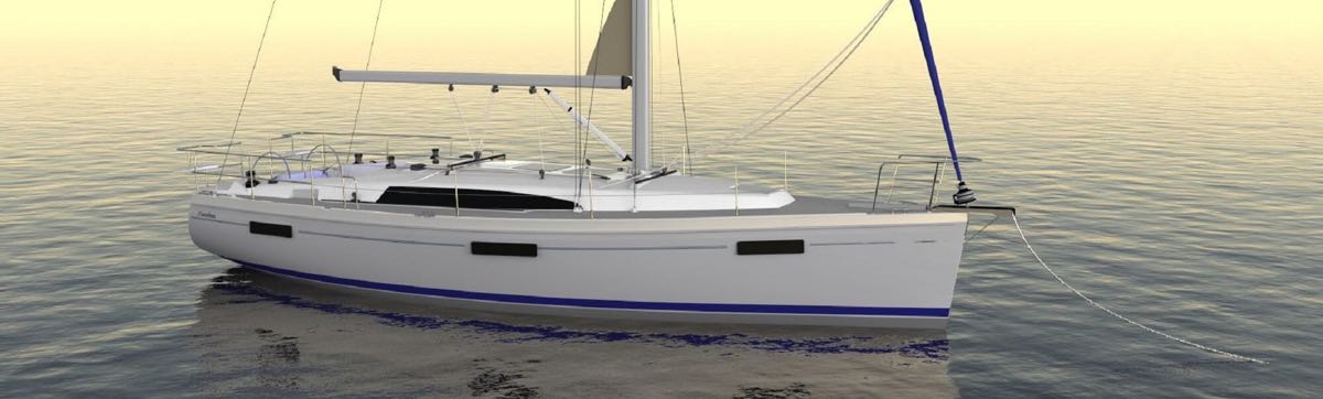 3D rendering of a Catalina Yachts 425