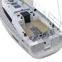 3D rendering of a Catalina Yachts 425's deck