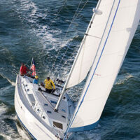 Catalina Yachts 445 turning in open waters