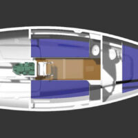 J Boats J/88 illustration of interior layout