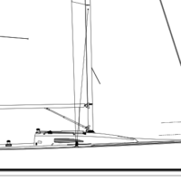 J Boats J/88 technical drawing side view