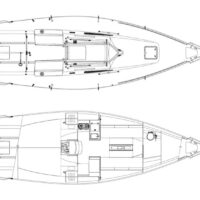 J Boats J/99 blueprint drawing of interior options