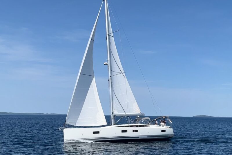 2020 Jeanneau 54 sailboat on the open water