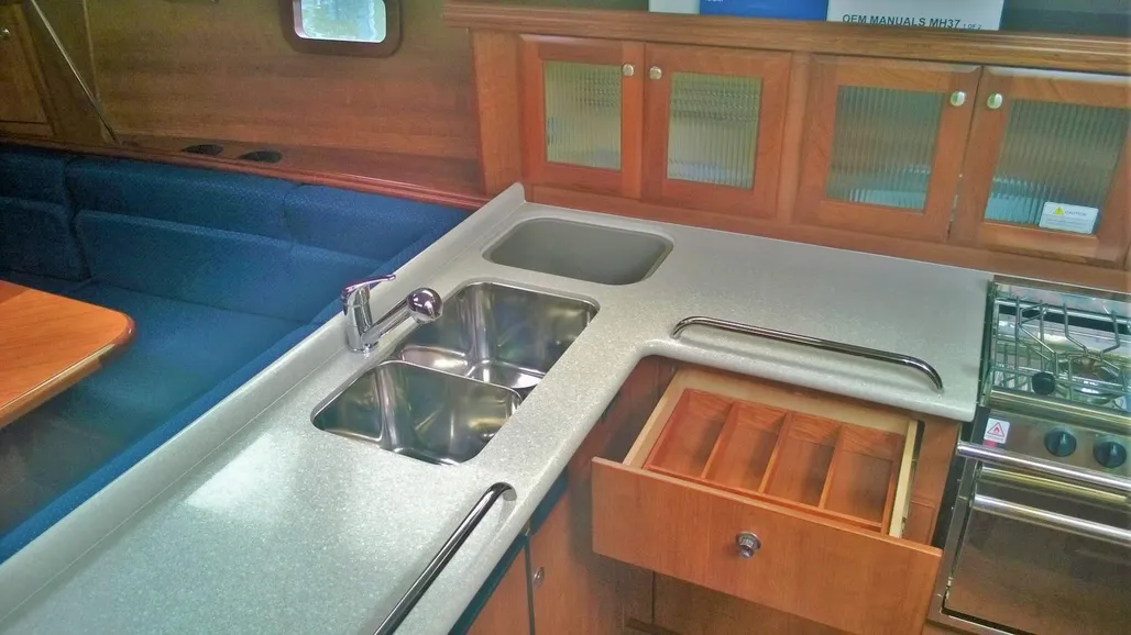 2015 Marlow-Hunter 37 sailboat interior cabin galley