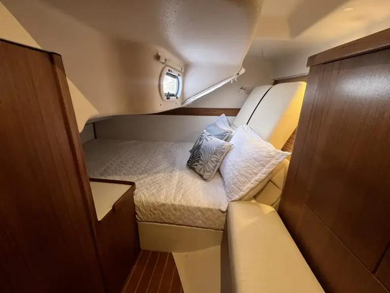 Catalina 386 sailboat interior small stateroom