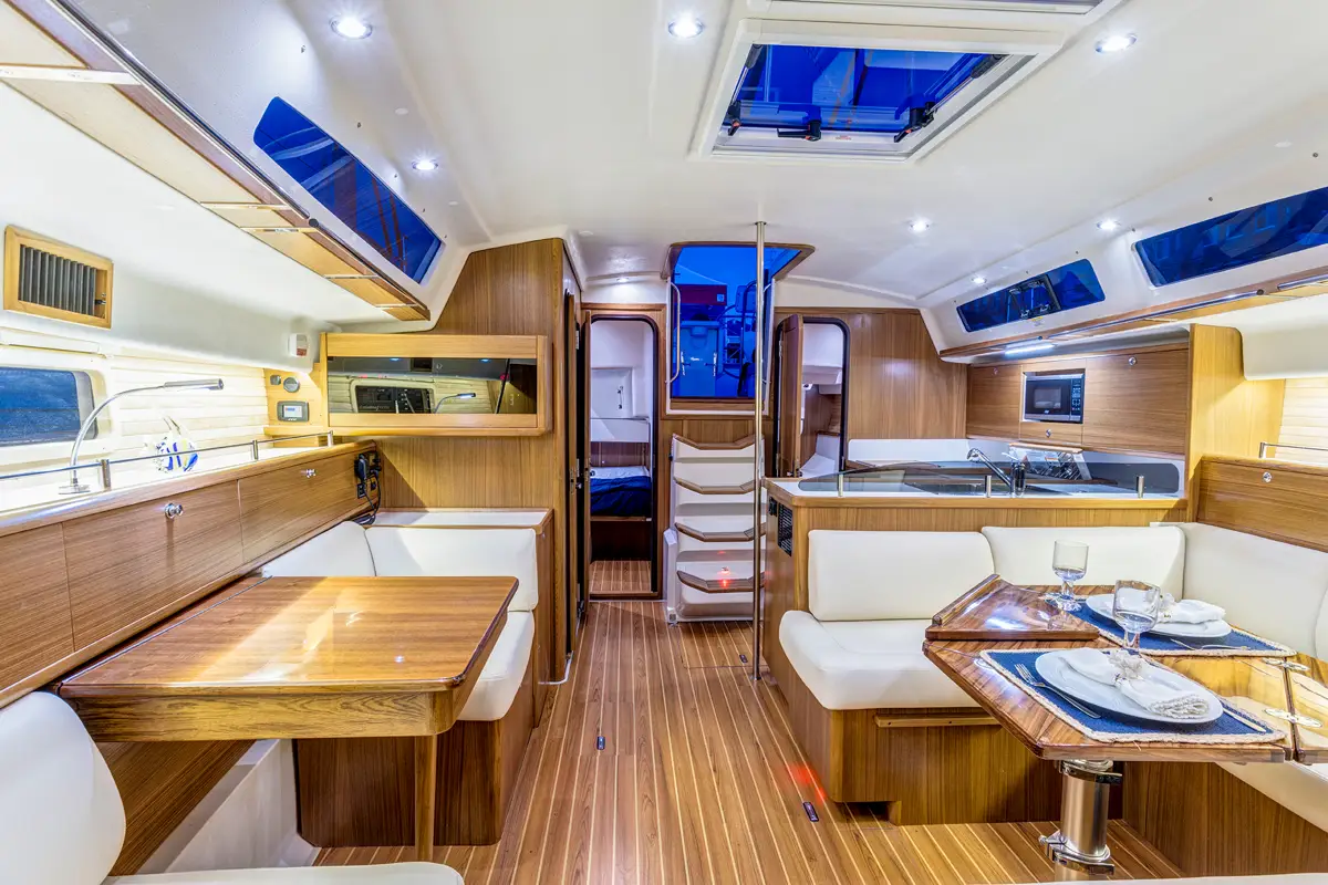 Catalina 426 sailboat interior seating and main room