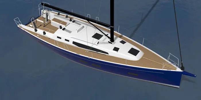3D rendering of a J-Boat J-40 sailboat.
