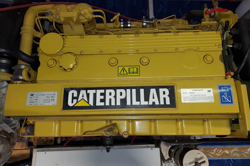 Caterpillar engine on a 2003 Dovercraft 43 powerboat.